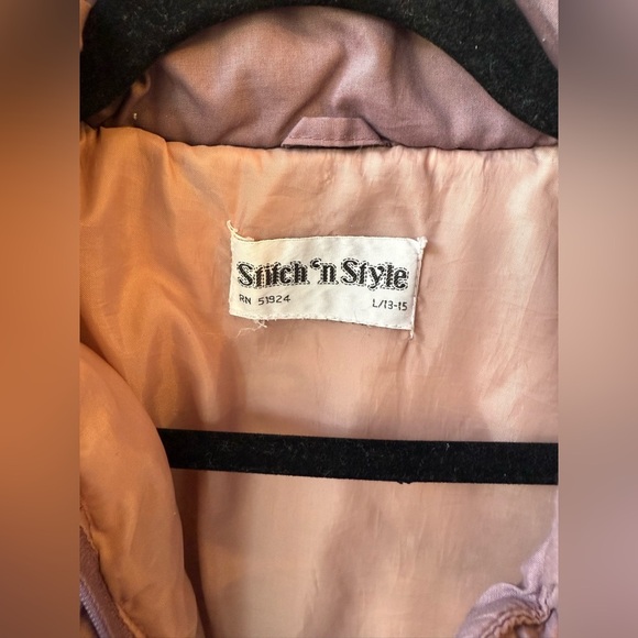 Vintage dusty purple cropped bomber style Stitch n’ Sew jacket. Size L - Picture 3 of 9